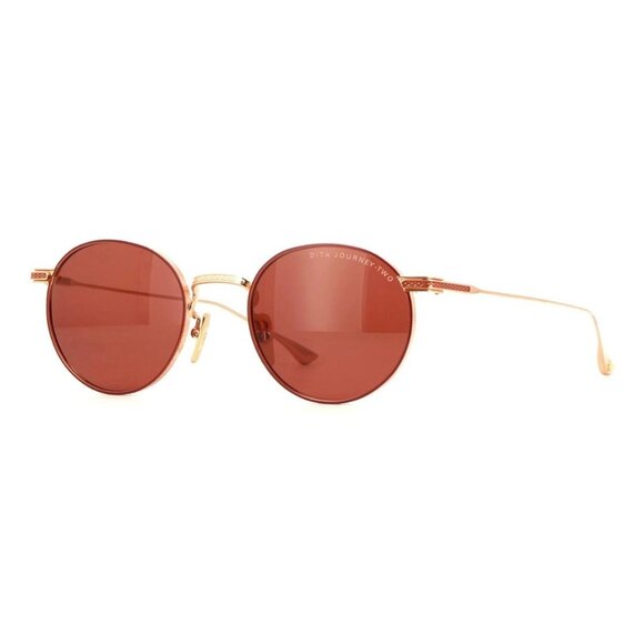 New DITA Journey-Two Gold Round DTS168 02 Sunglasses Women - Picture 1 of 4